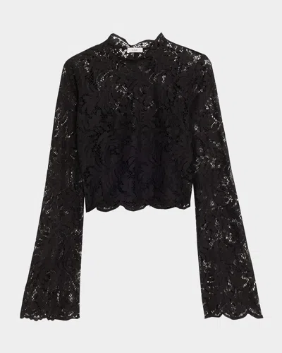 A.l.c Margot Lace Top In Black