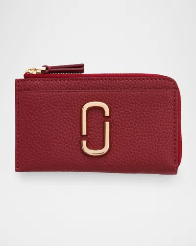 Marc Jacobs The Pebble J Marc Top Zip Multi Wallet In Red
