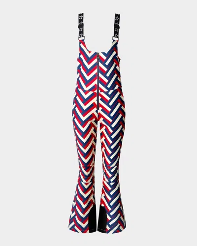 Perfect Moment Chevron-pattern Zip-up One-piece In Multi