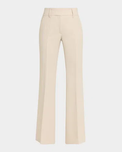 Gabriela Hearst Rhein Wool Crepe Flare Pants In Gray