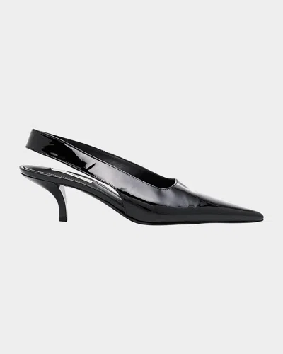 Totême Patent Leather Slingback Pumps In Black