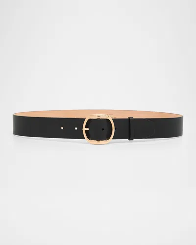Gabriela Hearst Elster Leather Belt In Black