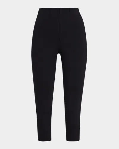 L'agence Dee Pull-on Capri Pants In Black