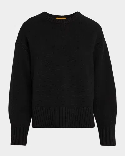 Guest In Residence Cozy Cashmere Crewneck Sweater In Black