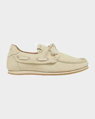 Jacquemus Moc-toe Leather Boat Shoes In Yellow