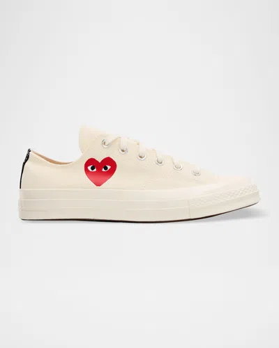 Cdg Play X Converse Chuck Taylor Canvas Low-top Sneakers In Neutral
