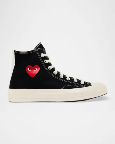 Cdg Play X Converse Chuck Taylor Canvas High-top Sneakers In Black