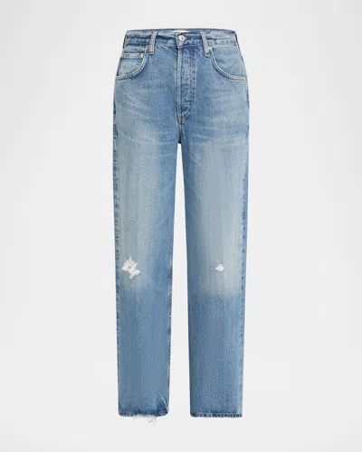 Citizen Of Humanity Ayla Baggy Distressed Jeans In Blue