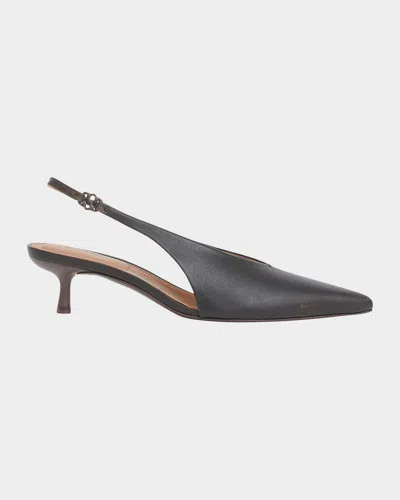 Simkhai Sylvie Slingback Kitten-heel Pumps In Black