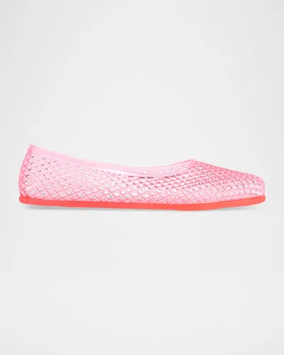 Ancient Greek Sandals Iro Transparent Jelly Ballerina Flats In Pink