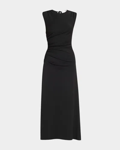 Proenza Schouler Mimi Ruched Crepe Dress In Black
