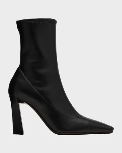 Giuseppe Zanotti Barbaro Stretch Leather Ankle Booties In Black