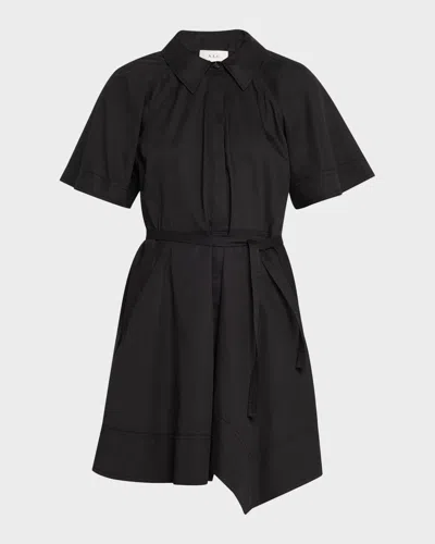A.l.c Julie Short-sleeve Shirtdress In Black