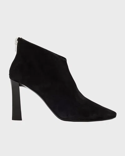 Giuseppe Zanotti Sensorial Suede Leather Ankle Booties In Black