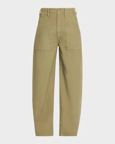 Mother The Fangirl Fatigue Flood Jeans In Green