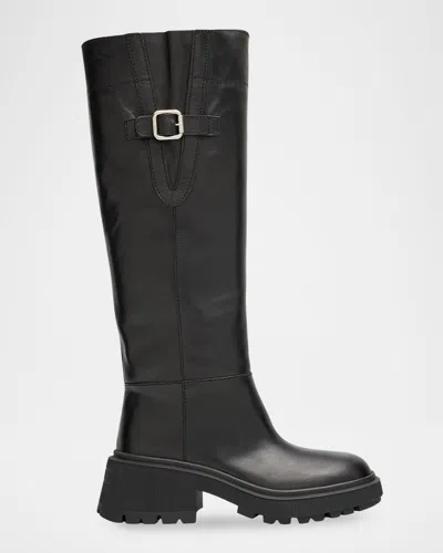 Jimmy Choo 70mm Tamskin Leather Over-the-knee Boots In Black