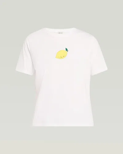 Kule The Modern Lemon Short-sleeve T-shirt In White