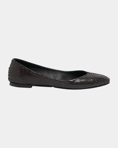 Jacquemus Les Ballerines Mixed Leather Flats In Brown