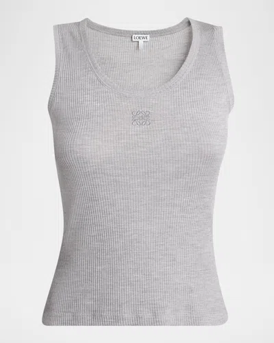 Loewe Anagram Tank Top In Gray