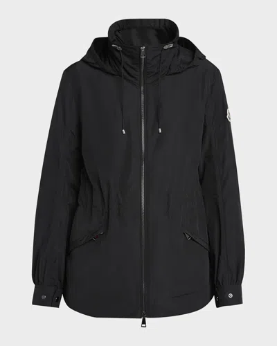 Moncler Enet Short Parka In Black