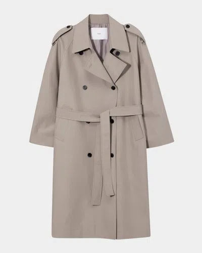 Dunst Unisex Oversized Trench Coat In Sand