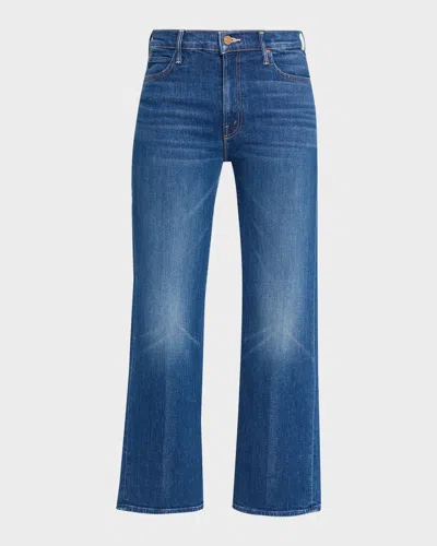 Mother The Kick It Flood Jeans In Animal Print