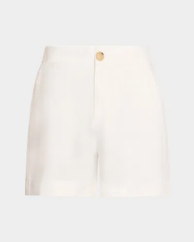 Vince Mid Rise Hemp Short In Off White In Neutral