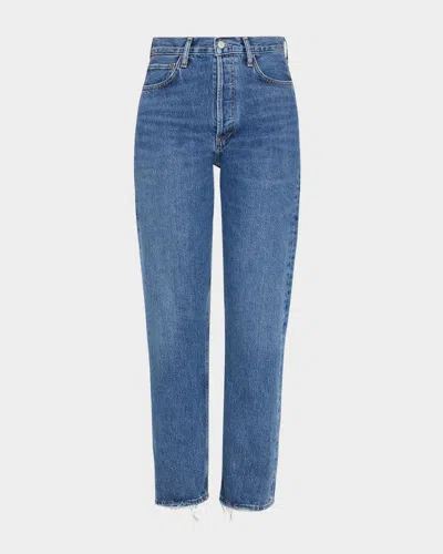 Agolde 90s Pinch Waist Vintage Straight-leg Jeans In Blue