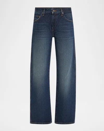 Khaite Kerrie Crop Wide Leg Jeans In Blue
