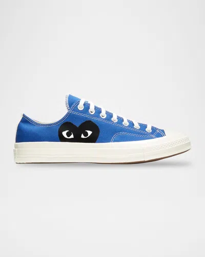 Cdg Play X Converse Chuck Taylor Canvas Low-top Sneakers In Blue