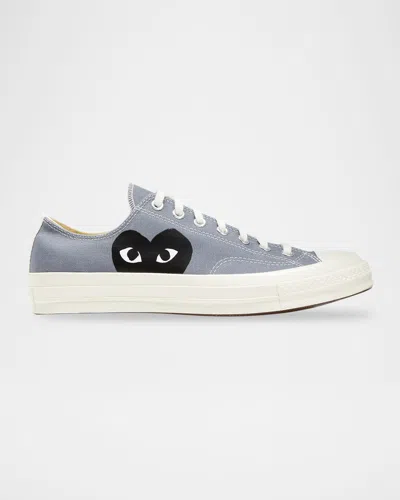 Cdg Play X Converse Chuck Taylor Canvas Low-top Sneakers In Gray