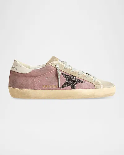 Golden Goose Superstar Glitter Suede Low-top Sneakers In Multi