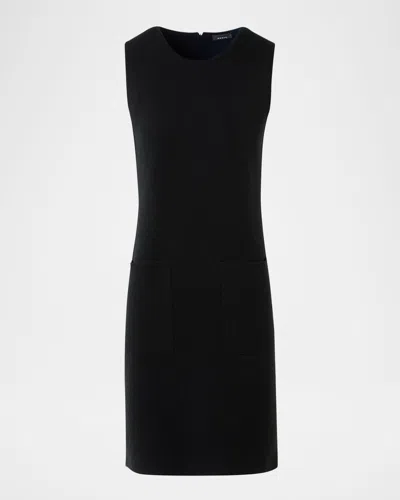 Akris Cashmere Double-face Knit Sleeveless Dress In Black