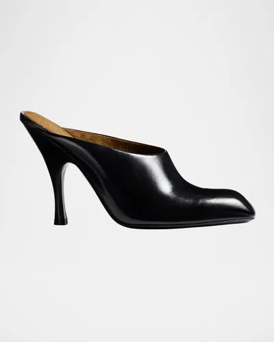 Khaite Colt Calfskin Stiletto Mules In Black