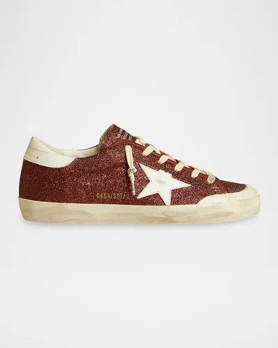 Golden Goose Super Star Glitter Leather Low-top Sneakers In Multi