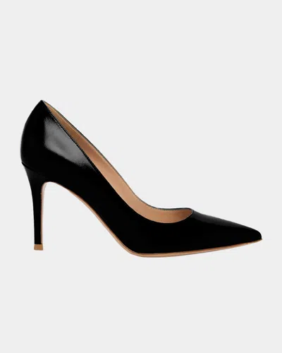 Gianvito Rossi Nuit Leather Stiletto Pumps In Black