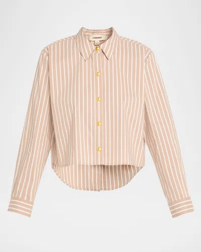 L'agence Cosette Cropped Button-front Shirt