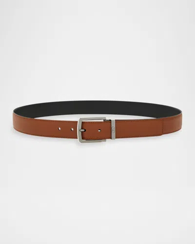 Ferragamo Double Sided Adjustable Leather Belt In Brown