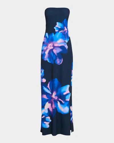 Ramy Brook Floral Nora Maxi Dress In Blue