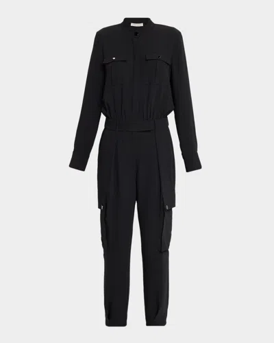 Ramy Brook Onyx Utility Jumpsuit In Black