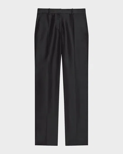 Helmut Lang Sheer Straight-leg Trousers In Black