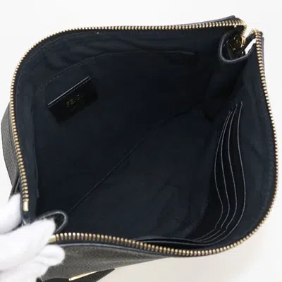 Pre-owned Fendi Black Leather Clutch Bag ()