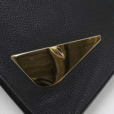 Pre-owned Fendi Black Leather Clutch Bag ()