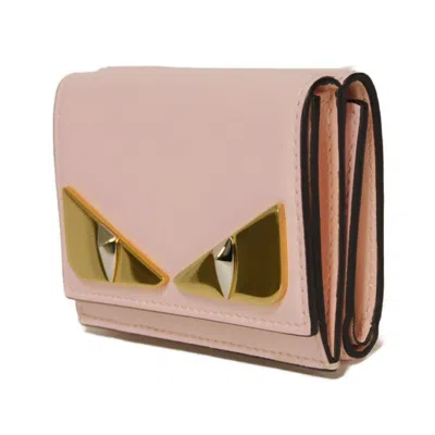 Pre-owned Fendi Light Pink Leather Wallet (tri-fold) ()