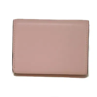 Pre-owned Fendi Light Pink Leather Wallet (tri-fold) ()