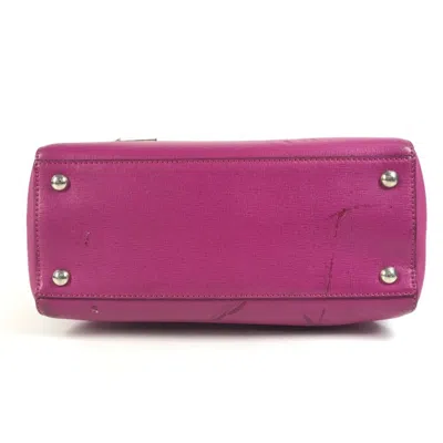 Pre-owned Fendi Purple Leather Handbag Shoulder Bag ()