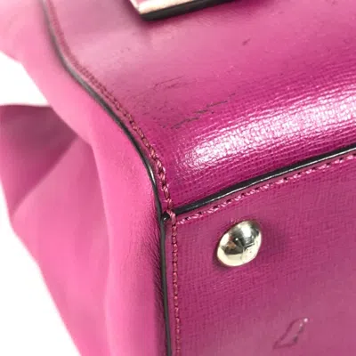Pre-owned Fendi Purple Leather Handbag Shoulder Bag ()