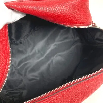 Pre-owned Fendi Red Color Leather Clutch Bag ()