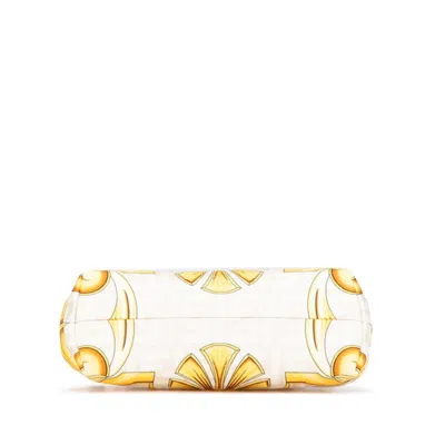 Pre-owned Fendi White Yellow Pvc Leather Shoulder Bag ()