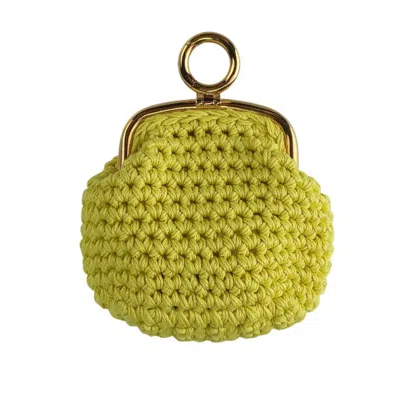 Pre-owned Fendi Yellow Cotton Coin Purse/coin Case ()
